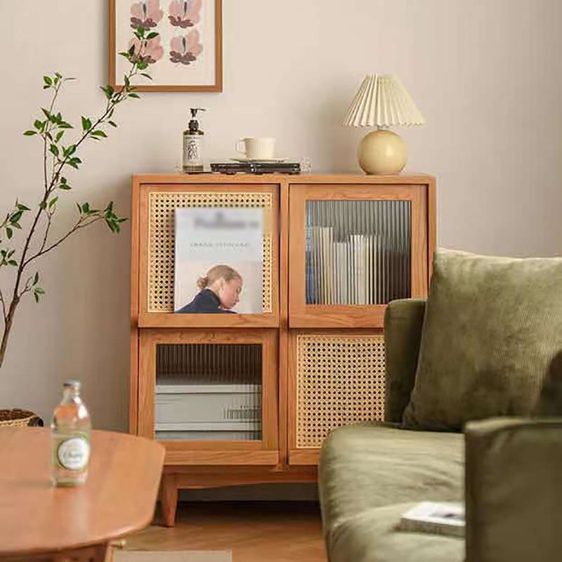 Four Doors Dining Server 36.5"H Simple Style Wood Frame Buffet Server for Dining Room Clearhalo 'buffet_sideboard' 'Buffets & Sideboards' 'furn' 'furn_buffet_sideboard' 'Furniture' 'Kitchen & Dining Furniture' 1200x1200_3a5ca7e2-1185-4d76-9507-8e2fd035771f