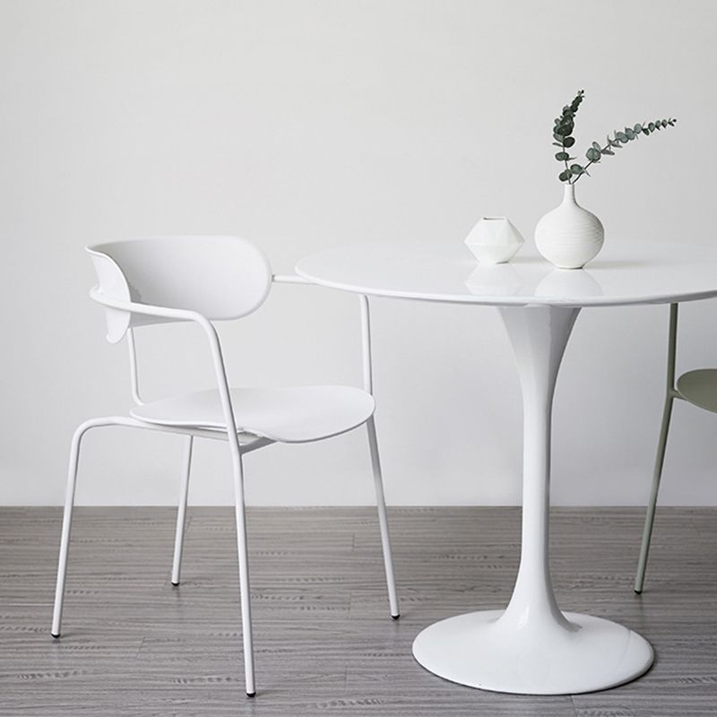 Industrial Opening Back Dining Arm Chair Kitchen Mental Dining Arm Chair Clearhalo ' kitchen&dining_furn' 'Dining Chairs' 'Dining Tables & Seating' 'dining_chair' 'furn' 'furn_dining_chair' 'Furniture' 'furniture_dining_chair' 'Kitchen & Dining Furniture' 'kitchen' 1200x1200_3a5e4b47-162f-44db-b7a6-21896847bffd