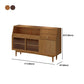 Mesa de buffet de madera sólida glamorosa puertas de vidrio corredizo con 2 puertas