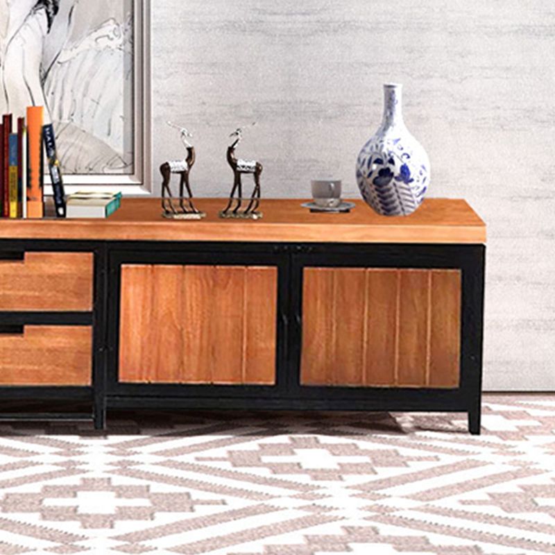 Abitaggio TV in legno e in metallo Stile industriale Console TV Home TV retrò