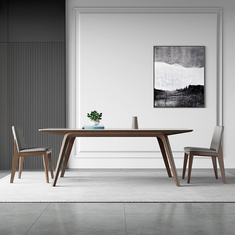 Modern Style Rectangle Table Set 1/2/3/4/5/7 Pieces Dining Set with Wood Legs Clearhalo 'Dining Room Sets' 'Dining Tables & Seating' 'dining_room_set' 'furn' 'furn_dining_room_set' 'Furniture' 'Kitchen & Dining Furniture' 1200x1200_3a6047e1-aa5c-4e0c-a6ee-e258b99bf5aa