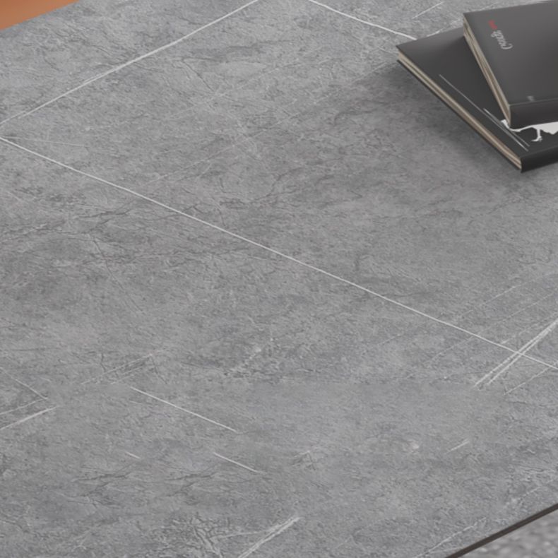Industrial Gray Sintered Stone Dining Table Rectangle Shape Standard Dining Table for Kitchen Clearhalo ' dining_table' 'Dining Tables & Seating' 'Dining Tables' 'furn' 'furn_dining_table' 'Furniture' 'furniture_dining_table' 'Kitchen & Dining Furniture' 'kitchen&dining_furn' 'kitchen' 'kitchen_dining_table' 1200x1200_3a614aa6-a78e-494a-af8f-642715b2aa6a