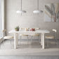 White Rectangle Dining Table Stone and Solid Wood Dining Table with 4 Legs Clearhalo 'Dining Tables & Seating' 'Dining Tables' 'dining_table' 'furn' 'furn_dining_table' 'Furniture' 'Kitchen & Dining Furniture' 1200x1200_3a619892-2192-4a7a-aa9f-a074c8d2eefa