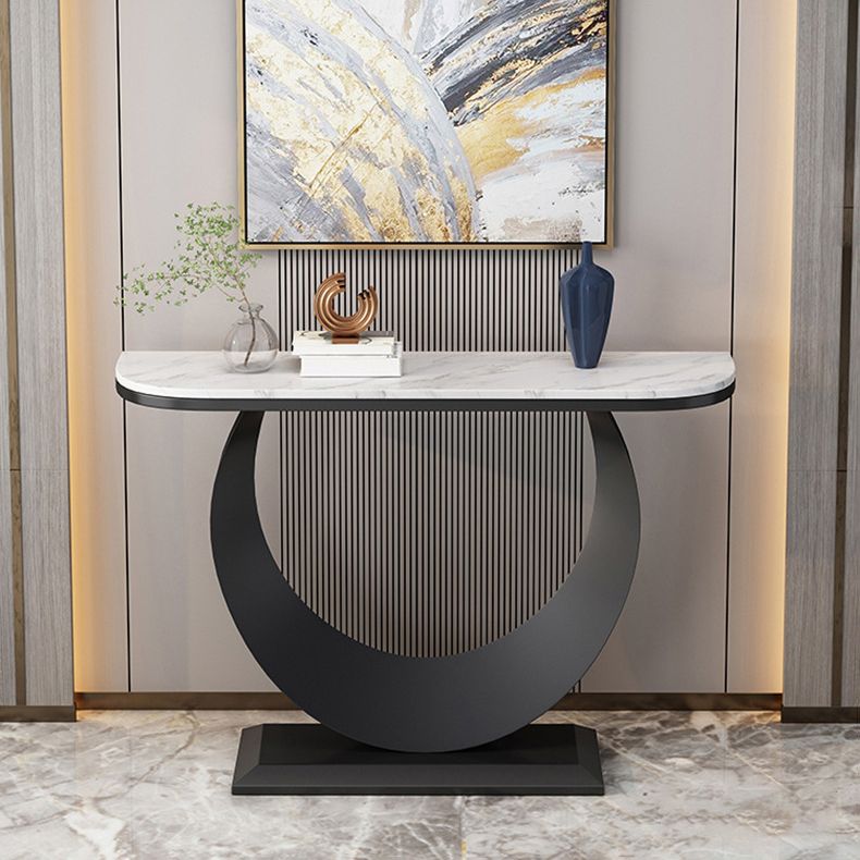 11.81 "W Table Accento della console contemporanea tavolo console a mezza luna