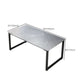 Pewter Rectangular Office Desk Stone and Metal Writing Desk Sled Clearhalo 'furn' 'furn_office_desk' 'Furniture' 'Office Desks' 'Office Furniture' 'office_desk' 1200x1200_3a61de01-66ff-474c-a055-e3eb1ed23c10