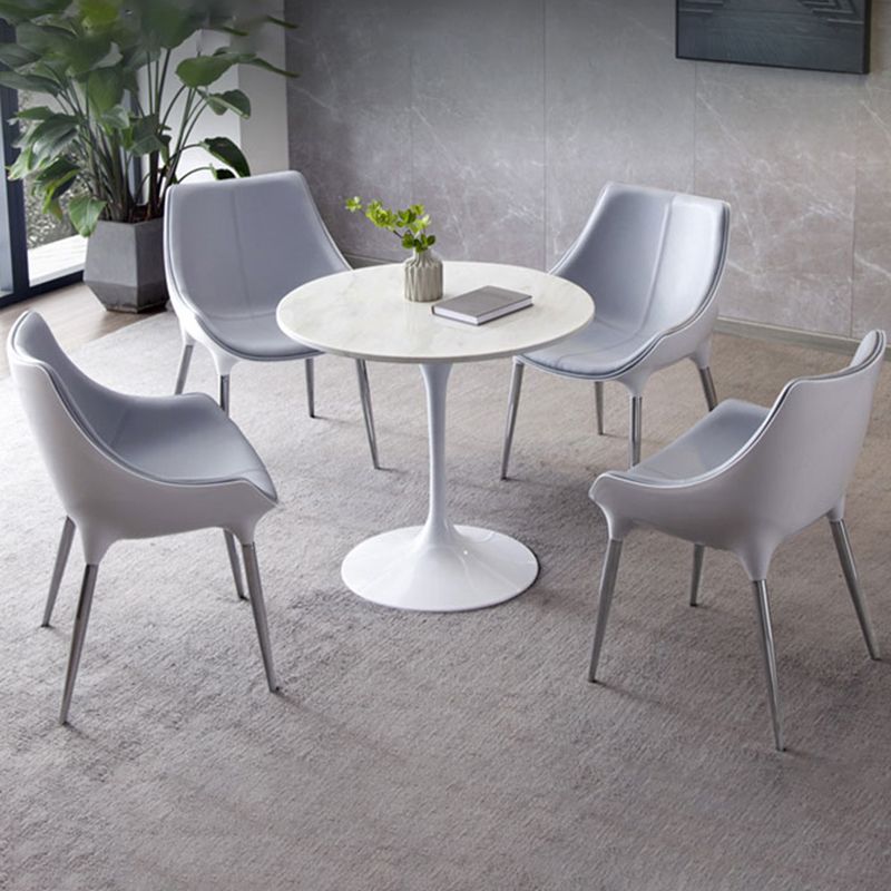 Modern Style Home Side Chair Solid Back Metal Upholstered Dining Room Chair (Set of 2) Clearhalo ' kitchen&dining_furn' 'Dining Chairs' 'Dining Tables & Seating' 'dining_chair' 'furn' 'furn_dining_chair' 'Furniture' 'furniture_dining_chair' 'Kitchen & Dining Furniture' 'kitchen' 1200x1200_3a63ca7a-85ad-4037-981f-40db05beae79