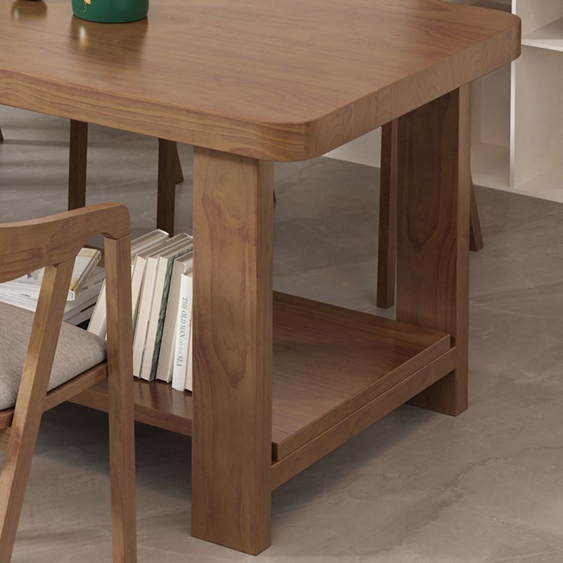 Bureau de réunion en bois massif bourse de bureau rectangulaire, 29,5 pouces de haut