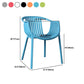 Chaise d'arme à chaises de salle à manger contemporaine avec des jambes en plastique pour la maison