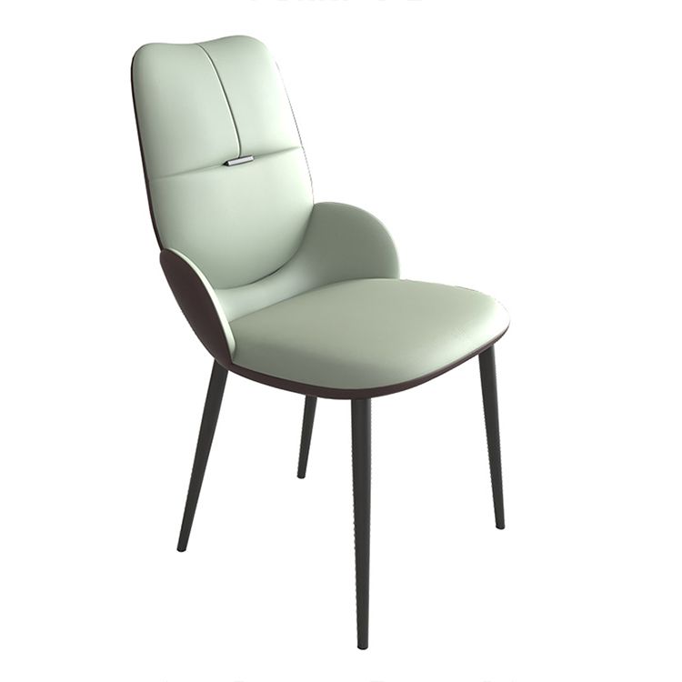 Contemporary Metal Dining Room Chairs PU Leather Dining Armless Chairs for Home Use Clearhalo ' kitchen&dining_furn' 'Dining Chairs' 'Dining Tables & Seating' 'dining_chair' 'furn' 'furn_dining_chair' 'Furniture' 'furniture_dining_chair' 'Kitchen & Dining Furniture' 'kitchen' 1200x1200_3a65f793-f8c2-482c-bef6-c4e8f58c50f1