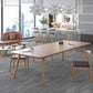 Contemporary Kitchen Khaki Dining Table Solid Wood Rectangle Dining Table with 4 Legs Base Clearhalo ' dining_table' 'Dining Tables & Seating' 'Dining Tables' 'furn' 'furn_dining_table' 'Furniture' 'furniture_dining_table' 'Kitchen & Dining Furniture' 'kitchen&dining_furn' 'kitchen' 'kitchen_dining_table' 1200x1200_3a669cc4-970f-4a2e-9caf-7353d4825043