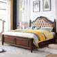 Panel Solid Color Bed Frame Solid Wood Bed Frame with Headboard