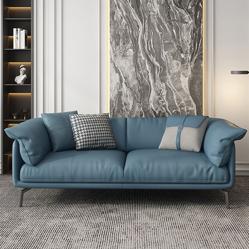 Modern 32.6" H Leather Pillow Top Arm Sofa Bed For Living Room Clearhalo 'furn' 'furn_sofas' 'Furniture' 'Living Room Furniture' 'Sofa' 'sofas' 1200x1200_3a69f6d2-e42f-48c4-9343-d48211a3fe52