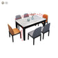Rectangle 4 Legs Table Mid-Century Modern White Tone Fixed Table of Sintered Stone Clearhalo ' dining_table' 'Dining Tables & Seating' 'Dining Tables' 'furn' 'furn_dining_table' 'Furniture' 'furniture_dining_table' 'Kitchen & Dining Furniture' 'kitchen&dining_furn' 'kitchen' 'kitchen_dining_table' 1200x1200_3a6a8e45-d760-4735-9132-64f8bdb30dc4