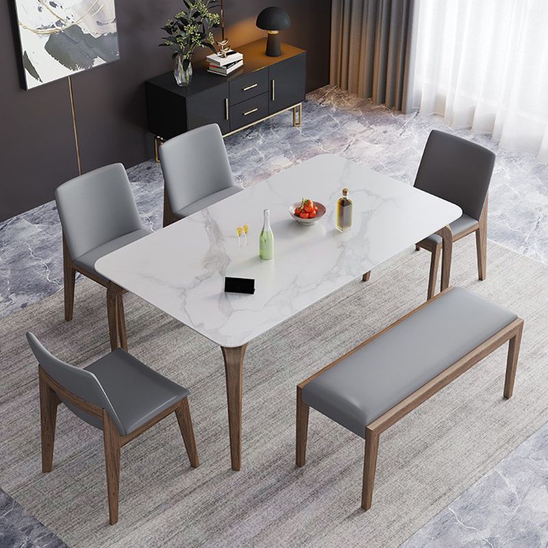 Solid Wood Mid-Century Modern Table Rectangular Sintered Stone Table for Dining Room Clearhalo ' dining_table' 'Dining Tables & Seating' 'Dining Tables' 'furn' 'furn_dining_table' 'Furniture' 'furniture_dining_table' 'Kitchen & Dining Furniture' 'kitchen&dining_furn' 'kitchen' 'kitchen_dining_table' 1200x1200_3a6b2839-03a0-4aba-91b7-fdc26854fd9e