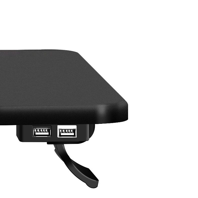 Rectangular Shaped Reversible Laptop Table Wood Writing Desk in White/Black Clearhalo 'furn' 'furn_office_desk' 'Furniture' 'Office Desks' 'Office Furniture' 'office_desk' 1200x1200_3a6b8507-e15d-46f2-ad28-ac8585aeb8f8