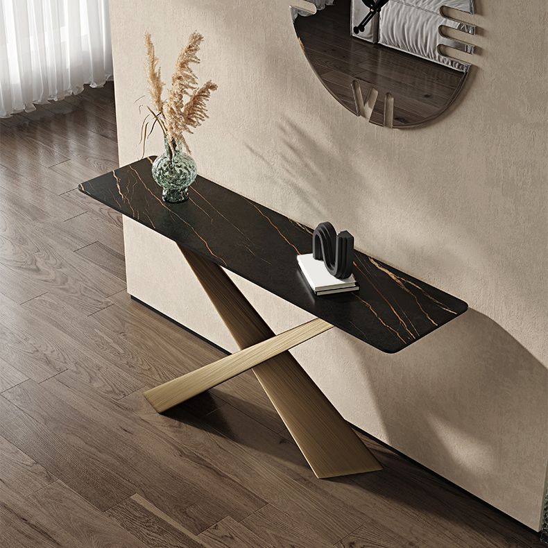 16 inch Wide Modern Console Table Rectangle Stone Sofa Console Table Clearhalo 'Console Tables' 'console_tables' 'Entry & Mudroom Furniture' 'furn' 'furn_console_tables' 'Furniture' 1200x1200_3a6bd6c6-b946-4cd2-acfc-9563174bab7a