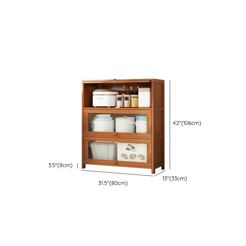 Brown Bamboo Kitchen Server Modern Dining Server for Living Room Clearhalo 'buffet_sideboard' 'Buffets & Sideboards' 'furn' 'furn_buffet_sideboard' 'Furniture' 'Kitchen & Dining Furniture' 1200x1200_3a6d7620-2add-4dde-9494-e5615e3cfbc3