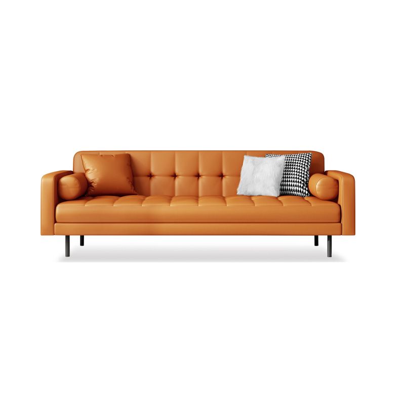 Glam Tufted Biscuit Back Standard Living Room Faux Leather Sofa Clearhalo 'furn' 'furn_sofas' 'Furniture' 'Living Room Furniture' 'Sofa' 'sofas' 1200x1200_3a6deb44-ee44-4a0f-8edf-d27167169fcb