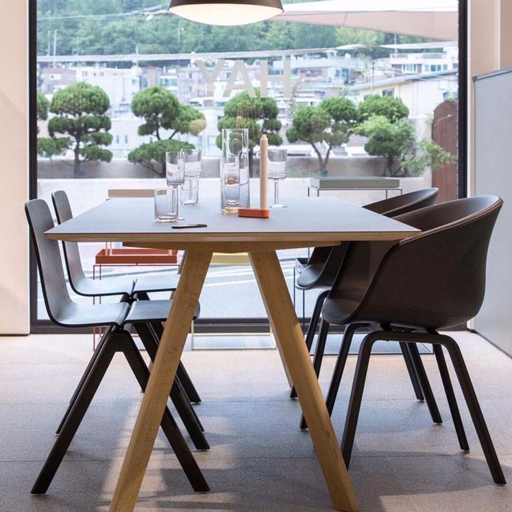 Rectangle Minimalist Dining Table Two-Color Fixed Table with Solid Wood Clearhalo ' dining_table' 'Dining Tables & Seating' 'Dining Tables' 'furn' 'furn_dining_table' 'Furniture' 'furniture_dining_table' 'Kitchen & Dining Furniture' 'kitchen&dining_furn' 'kitchen' 'kitchen_dining_table' 1200x1200_3a7087fd-8c87-4c49-86b2-1dd45b14e03b