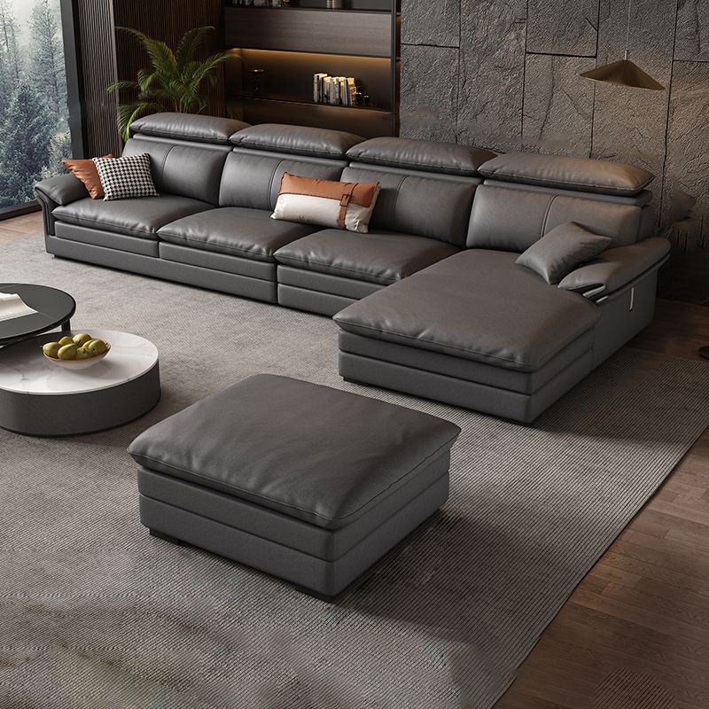 Pillow Top Arm Sectional Sofa Industrial 37.79" Tall Sectional