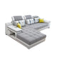 Light-grey Pillow Top Arm Sectional Pillowed Back Cushions, Adjustable Clearhalo 'furn' 'furn_sectionals' 'Furniture' 'furniture_sectionals' 'kitchen' 'kitchen_sectionals' 'Living Room Furniture' 'Sectionals' 1200x1200_3a71596a-3760-4f78-945c-960c3dba21d5