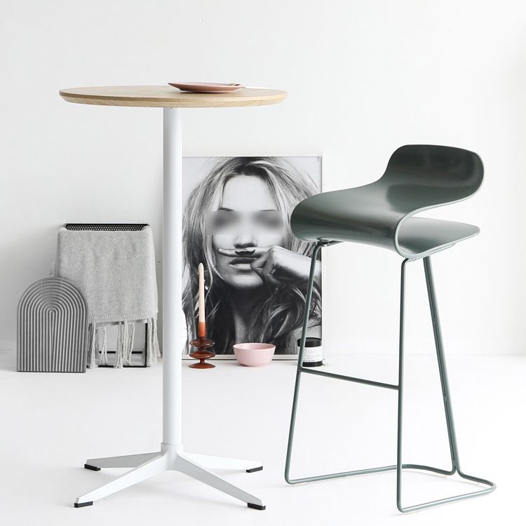 Scandinavian Matte Finish Plastic Barstool Footrest Coffee Shop Stool Clearhalo 'Bar Furniture' 'Bar Stools' 'bar_stools' 'Furniture' 'furniture_bar_stools' 'Kitchen & Dining Furniture' 1200x1200_3a7186b3-d008-4f33-a18b-f253dca779b1