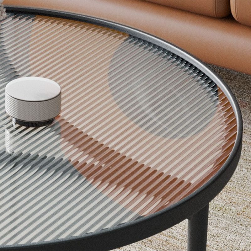 Clear Glass Top Round Coffee Table 3 Legs Cocktail Nesting Table Set Clearhalo 'Coffee & Accent Tables' 'Coffee Tables' 'coffee_tables' 'furn' 'furn_coffee_tables' 'Furniture' 'Living Room Furniture' 1200x1200_3a727df6-7eb7-42b0-b79f-f596ab0fdf6e
