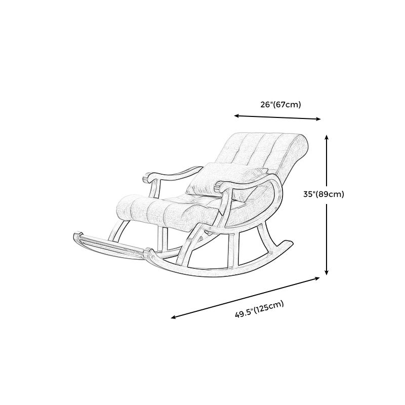 26.37 "L x 49.21" W x 35.03 "H gestoffeerde lounge stoel vast houten frame accentstoel