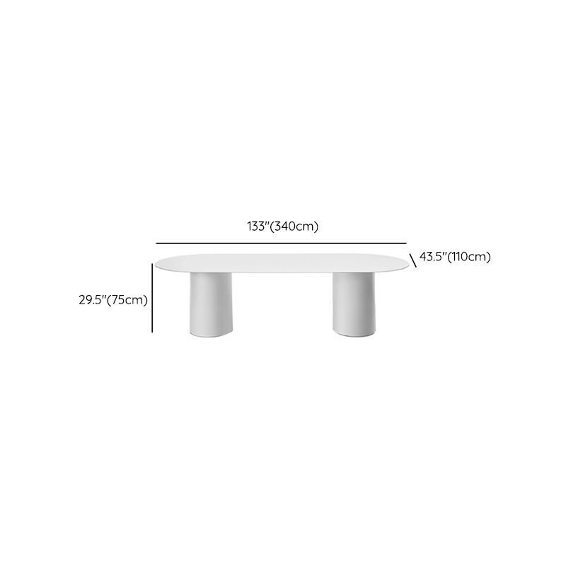 ソリッドウッドオーバルオフィスデスク会議室のための現代的なライティングデスク