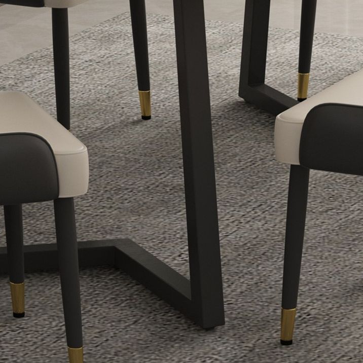Sintered Stone Dining Table Modern Double Pedestal Dining Table Clearhalo ' dining_table' 'Dining Tables & Seating' 'Dining Tables' 'furn' 'furn_dining_table' 'Furniture' 'furniture_dining_table' 'Kitchen & Dining Furniture' 'kitchen&dining_furn' 'kitchen' 'kitchen_dining_table' 1200x1200_3a74d728-09c5-4983-9cc1-1d64bb48cd9a