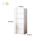 Modern Style Bookcase Wood Closed Back Bookshelf with Door for Home Office