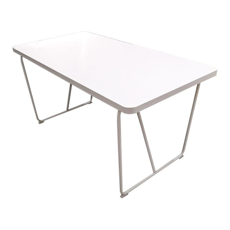 Rectangle Shape Luxury Dining Table White Sled Base Table with Solid Wood Clearhalo ' dining_table' 'Dining Tables & Seating' 'Dining Tables' 'furn' 'furn_dining_table' 'Furniture' 'furniture_dining_table' 'Kitchen & Dining Furniture' 'kitchen&dining_furn' 'kitchen' 'kitchen_dining_table' 1200x1200_3a779021-9f56-4b3f-be7b-132156762e19