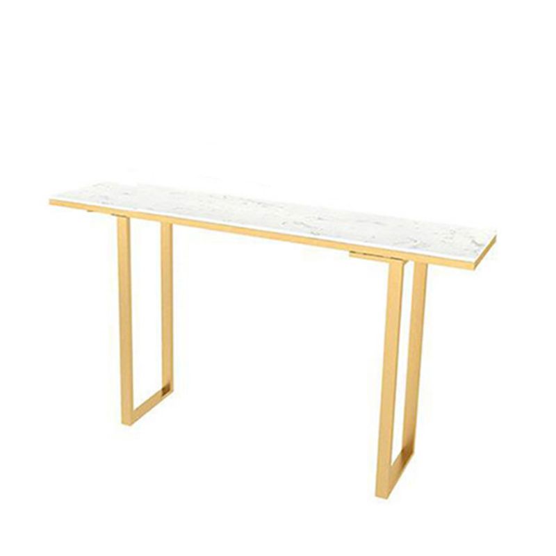 Modern Faux Marble Bistro Bar Table Rectangle Metal Base Bar Table Clearhalo 'Bar Furniture' 'Bar Tables' 'bar_tables' 'furn' 'furn_bar_tables' 'Furniture' 'Kitchen & Dining Furniture' 1200x1200_3a79c8f3-da4e-41d3-a876-e5ecb8cf0abe