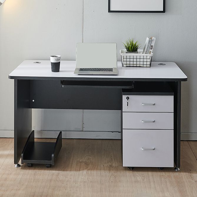 29.25 Inch H Contemporary Office Desk Manufactured Wood Computer Desk Clearhalo 'furn' 'furn_office_desk' 'Furniture' 'Office Desks' 'Office Furniture' 'office_desk' 1200x1200_3a7f6237-2358-40f4-9161-c36342d86537