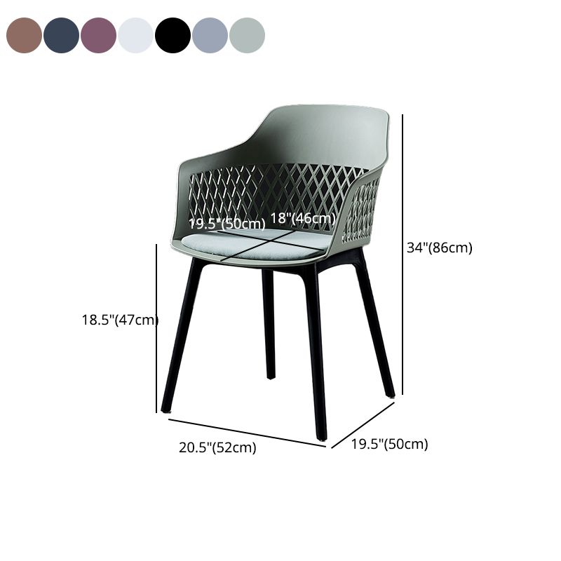 Contemporary Metal Indoor-Outdoor Room Armchair Open Back Chair Clearhalo ' kitchen&dining_furn' 'Dining Chairs' 'Dining Tables & Seating' 'dining_chair' 'furn' 'furn_dining_chair' 'Furniture' 'furniture_dining_chair' 'Kitchen & Dining Furniture' 'kitchen' 1200x1200_3a815e79-bc34-49e5-a6ac-7c4c6b77761d