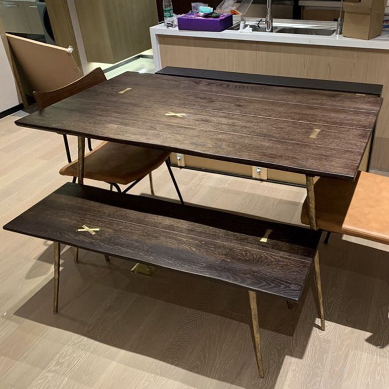 Metal Industrial Rectangle Dining Table Solid Wood Top Table with Legs Clearhalo ' dining_table' 'Dining Tables & Seating' 'Dining Tables' 'furn' 'furn_dining_table' 'Furniture' 'furniture_dining_table' 'Kitchen & Dining Furniture' 'kitchen&dining_furn' 'kitchen' 'kitchen_dining_table' 1200x1200_3a81725c-f404-4211-a9d7-b37261ed7ec8