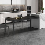 Modern Style Sintered Stone Dining Room Dinner Kitchen Table Black Rectangle Table Clearhalo ' dining_table' 'Dining Tables & Seating' 'Dining Tables' 'Furniture' 'furniture_dining_table' 'Kitchen & Dining Furniture' 'kitchen&dining_furn' 'kitchen' 'kitchen_dining_table' 1200x1200_3a83045d-1293-47d4-9671-80065e21beb8