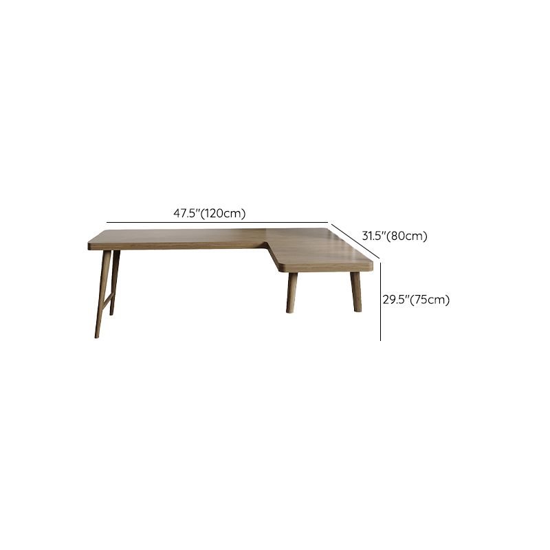 Modern Style Wooden Writing Desk L-Shape Office Table with Legs for Home Clearhalo 'furn' 'furn_office_desk' 'Furniture' 'Office Desks' 'Office Furniture' 'office_desk' 1200x1200_3a83508a-381c-460b-9a95-58b3a493f4ea