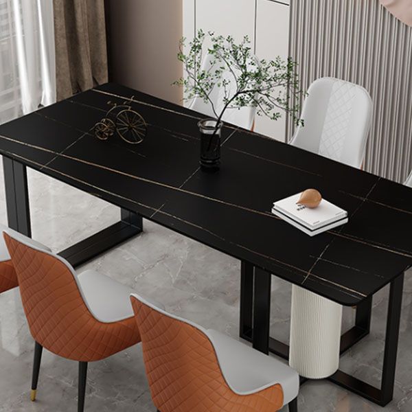 工業スタイルの長方形のライティングデスクストーントップオフィスデスク