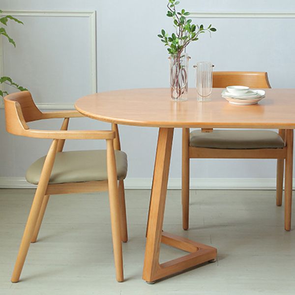 Contemporary Oval Dining Table Solid Wood Dining Table with Sled Base Clearhalo 'Dining Tables & Seating' 'Dining Tables' 'dining_table' 'furn' 'furn_dining_table' 'Furniture' 'furniture_dining_table' 'Kitchen & Dining Furniture' 'kitchen' 'kitchen_dining_table' 1200x1200_3a855e88-ce1b-4ed2-9202-36414790e203