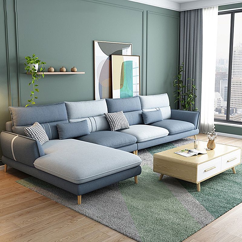 Contemporary Flared Arm Stationary Living Room Cushions Sofa Chaise Clearhalo 'furn' 'furn_sectionals' 'Furniture' 'Living Room Furniture' 'Sectionals' 1200x1200_3a85a3b2-3681-4d4c-b6c9-1ce58bde5789