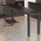 Industrial 1/2/3/5 Pieces Bar Table Set Rectangle Wood Bar Table with Metal Stools