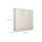 Engineered Wood Wardrobe Closet with Shelves White Wardrobe Cabinet
