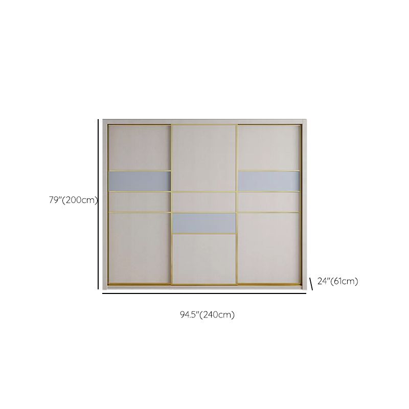 Sliding Wardrobe Closet with Shelves Contemporary Wardrobe Cabinet Clearhalo 'Armoires & Wardrobes' 'armoires_wardrobes' 'Bedroom Furniture' 'furn' 'furn_armoires_wardrobes' 'Furniture' 1200x1200_3a882615-c1d2-49d5-ba36-60cac50dcda2
