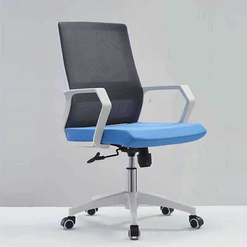 Mid Back Nylon Base Office Chair Rotatable Mesh Task Chair with Wheels Clearhalo 'furn' 'furn_office_chair' 'Furniture' 'Office Chairs' 'Office Furniture' 'office_chair' 1200x1200_3a894bcf-c585-4164-9722-dde040e4e476