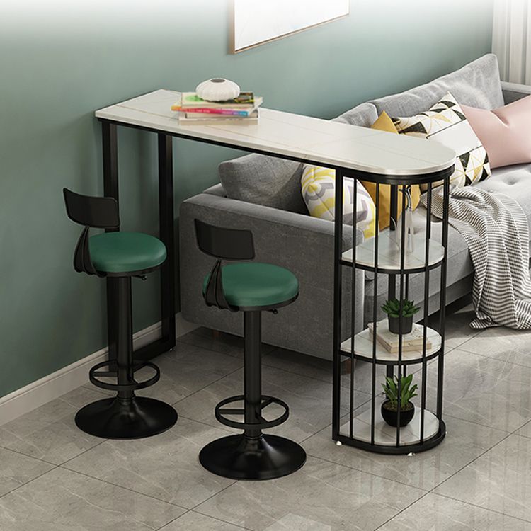 Modern Black and White Bistro Bar Desk Storage Kitchen Bistro Bar Table Clearhalo 'Bar Furniture' 'Bar Tables' 'bar_tables' 'furn' 'furn_bar_tables' 'Furniture' 'furniture_bar_tables' 'Kitchen & Dining Furniture' 'kitchen&dining_furn' 'kitchen' 1200x1200_3a897431-7a21-424a-b090-c8b25ad2d098