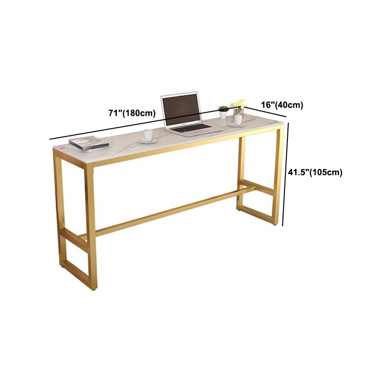 Stone Bar Dining Table Glam Style Bar Table for Milk Tea Shop Cafe