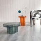 Contemporary Round Glass Coffee Table Pedestal Cocktail Table Clearhalo 'Coffee & Accent Tables' 'Coffee Tables' 'coffee_tables' 'furn' 'furn_coffee_tables' 'Furniture' 'Living Room Furniture' 1200x1200_3a8ae1ae-225d-4628-b698-cf37e0ff7e6b