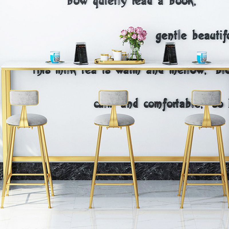 Glam Bar Height Table Faux Marble Top Bistro Bar Table with Trestle Base Clearhalo 'Bar Furniture' 'Bar Tables' 'bar_tables' 'furn' 'furn_bar_tables' 'Furniture' 'Kitchen & Dining Furniture' 1200x1200_3a8d082e-c9c9-4766-bd15-d692c510529a