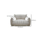 Modern 28.74" H Wool Recessed Arm Sofa in White for Living Room